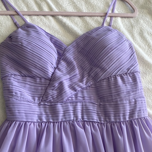Delia’s size M purple dress, pleated top, lined, built-in bra, adjustabl… - Picture 5 of 10
